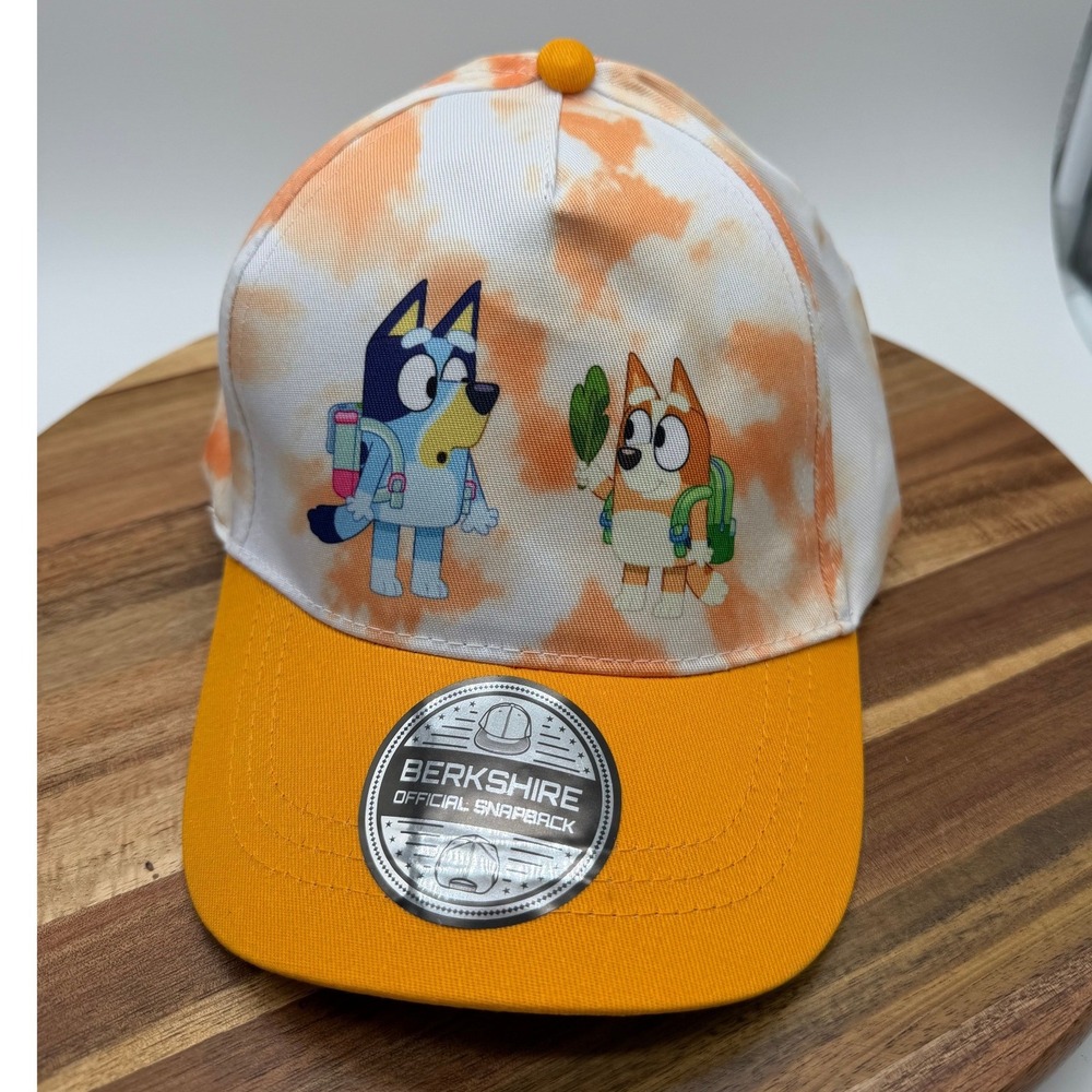 Bluey Bingo Toddler Hat Berkshire Orange Tie Dye Snapback Cap OSFM 2484